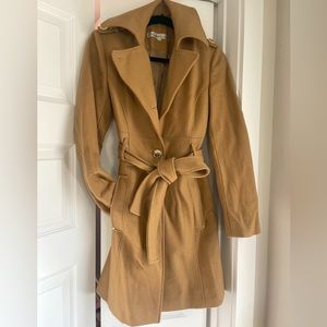 Kenneth Cole New York Size 2 Wool Trench Coat - 35”